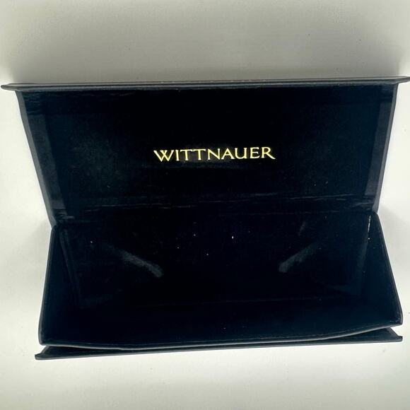 Wittnauer black velvet lined felted triangular eyeglasses sunglasses box case 1 - Picture 5 of 6